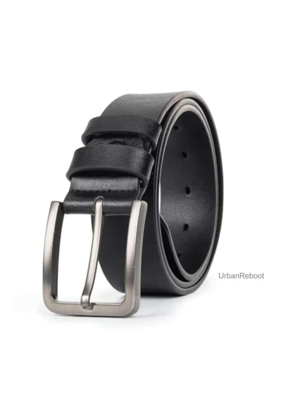 Men's Genuine Leather Casual Belt, Classic Metal Buckle, Everyday Waist Strap